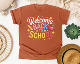 Welcome Back To School Apple Heart graphic tee in Yam
