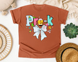 Pre-K Paper Bow graphic tee in Yam