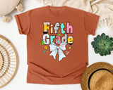 Fifth Grade Paper Bow graphic tee in Yam