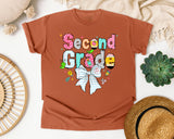 Second Grade Paper Bow graphic tee in Yam