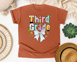Third Grade Paper Bow graphic tee in Yam