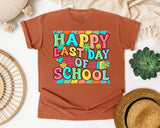 Happy Last Day Of School Bright graphic tee in Yam