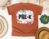 Pre-K Scallop Bow graphic tee in Yam