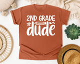 2nd Grade Dude White 2 graphic tee in Yam