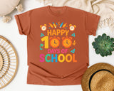 Happy 100 Days Of School Alarm Clocks graphic tee in Yam