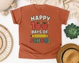Happy 100 Days Of School Apples graphic tee in Yam