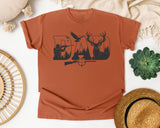 Dad Hunting Grey graphic tee in Yam
