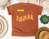 Tiny Human Tamer graphic tee in Yam