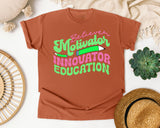 Believer Motivator Innovator Educator graphic tee in Yam