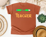 One Groovy Teacher graphic tee in Yam