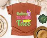 Resting Teacher Face graphic tee in Yam