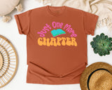 Just One More Chapter graphic tee in Yam