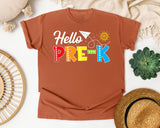 Hello Pre-K graphic tee in Yam