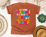 So Long Fifth Grade Look Out Sixth Grade graphic tee in Yam