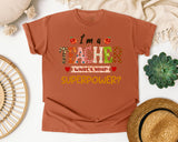 I'm A Teacher What's Your Superpower graphic tee in Yam