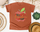 Best Teacher Ever Apple graphic tee in Yam