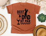Best Dad By Par White graphic tee in Yam