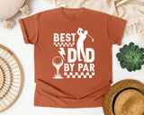 Best Dad By Par White 2 graphic tee in Yam