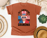 All American Grandma Grey graphic tee in Yam