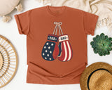 Patriotic Dad Boxing Gloves graphic tee in Yam