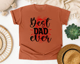 Best Dad Ever White graphic tee in Yam