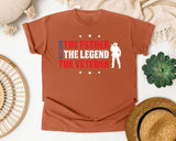 The Father The Legend The Veteran graphic tee in Yam
