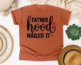 Fatherhood Nailed It White graphic tee in Yam