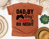 Dad By Day Gamer By Night White graphic tee in Yam