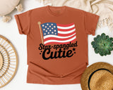 Star Spangled Cutie Black 2 graphic tee in Yam