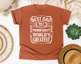 Best Dad No 1 Forever graphic tee in Yam