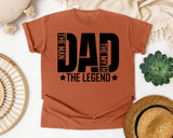 Dad The Man The Myth The Legend White 2 graphic tee in Yam