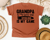 Grandpa Is My Name And Spoiling Is My Game graphic tee in Yam