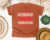 Husband Dad Granddad Red 2 graphic tee in Yam