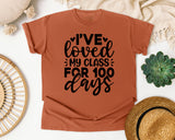 I've Loved My Class For 100 Days White graphic tee in Yam
