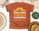 Dad Jokes You Mean Rad Jokes White graphic tee in Yam