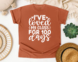 I've Loved My Class For 100 Days White 2 graphic tee in Yam