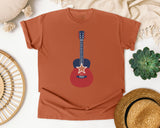 Patriotic Acoustic Guitar graphic tee in Yam