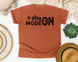 Papa Mode On Black graphic tee in Yam