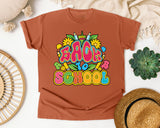 Back To School Bright graphic tee in Yam
