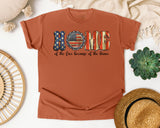 Home Of The Free Because Of The Brave graphic tee in Yam