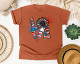 Love Patriotic Sunflower graphic tee in Yam
