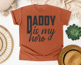 Daddy Is My Hero White 4 graphic tee in Yam