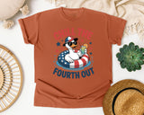 Chill The Fourth Out Grey graphic tee in Yam