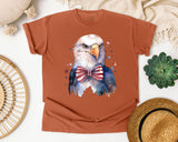 Eagle With Patriotic Bow Tie graphic tee in Yam
