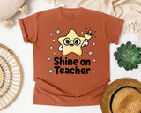 Shine On Teacher graphic tee in Yam