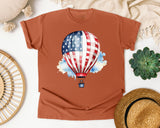 Flag Hot Air Balloon graphic tee in Yam