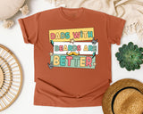 Dads With Beards Are Better White 2 graphic tee in Yam