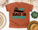 Our Dad Is Awesome graphic tee in Yam