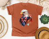 Eagle With Flag Bow graphic tee in Yam