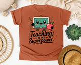 Teaching Is My Superpower graphic tee in Yam